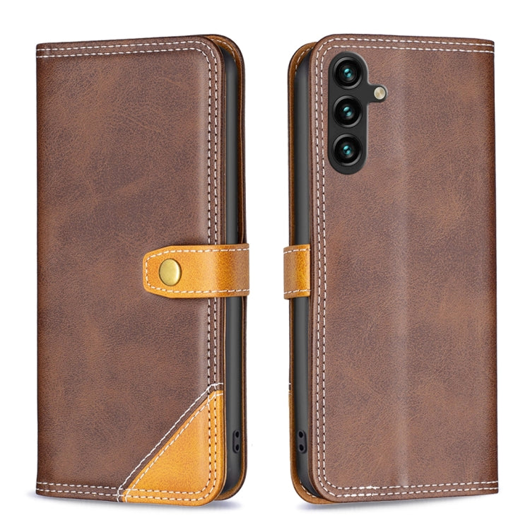 Custodia per telefono in pelle con doppio filo per cucire abbinato, For OPPO A17, For Samsung Galaxy A14 5G, For Samsung Galaxy S23+ 5G, For Samsung Galaxy S23 Ultra 5G, For Samsung Galaxy S23 5G, For Xiaomi 12T / 12T Pro / Redmi K50 Ultra