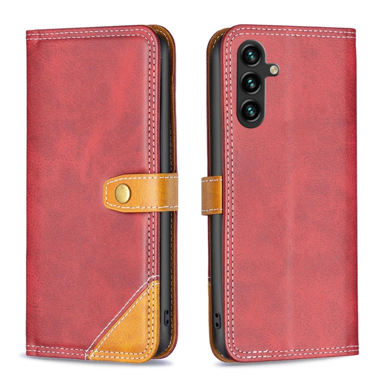 Custodia per telefono in pelle con doppio filo per cucire abbinato, For OPPO A17, For Samsung Galaxy A14 5G, For Samsung Galaxy S23+ 5G, For Samsung Galaxy S23 Ultra 5G, For Samsung Galaxy S23 5G, For Xiaomi 12T / 12T Pro / Redmi K50 Ultra