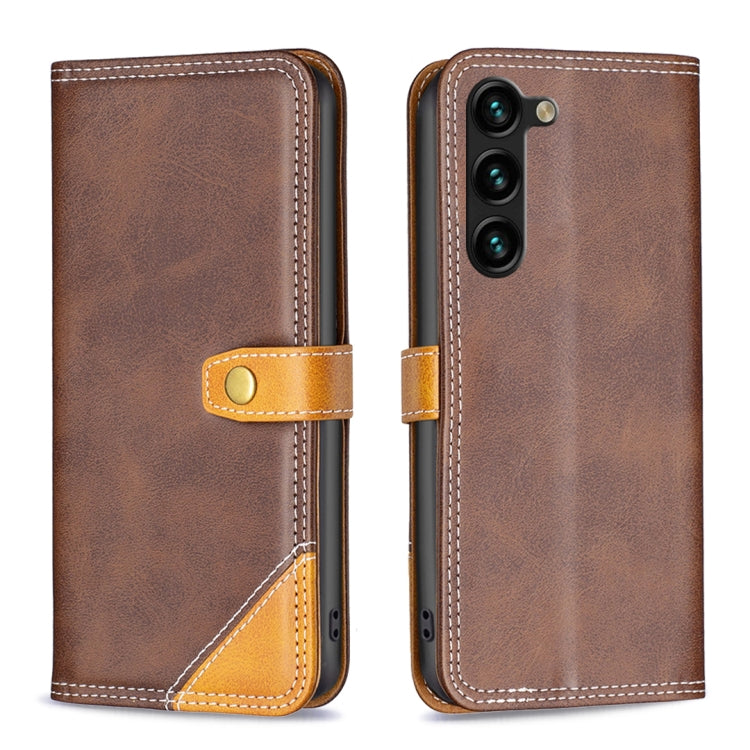 Custodia per telefono in pelle con doppio filo per cucire abbinato, For OPPO A17, For Samsung Galaxy A14 5G, For Samsung Galaxy S23+ 5G, For Samsung Galaxy S23 Ultra 5G, For Samsung Galaxy S23 5G, For Xiaomi 12T / 12T Pro / Redmi K50 Ultra