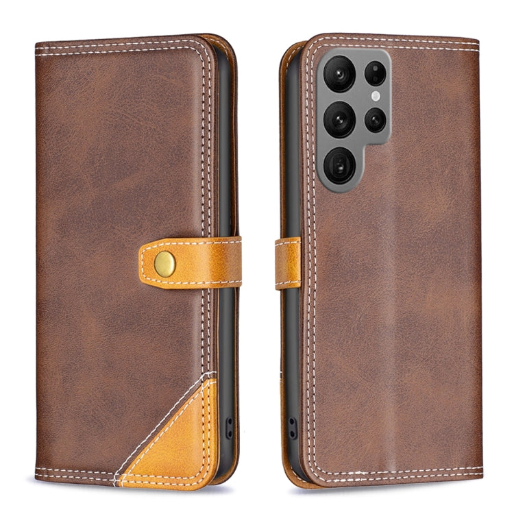Custodia per telefono in pelle con doppio filo per cucire abbinato, For OPPO A17, For Samsung Galaxy A14 5G, For Samsung Galaxy S23+ 5G, For Samsung Galaxy S23 Ultra 5G, For Samsung Galaxy S23 5G, For Xiaomi 12T / 12T Pro / Redmi K50 Ultra