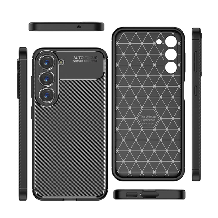 Custodia per telefono in TPU antiurto con struttura in fibra di carbonio, For Samsung Galaxy S23 5G, For Samsung Galaxy S23+ 5G, For Samsung Galaxy S23 Ultra 5G, For Samsung Galaxy A14 5G