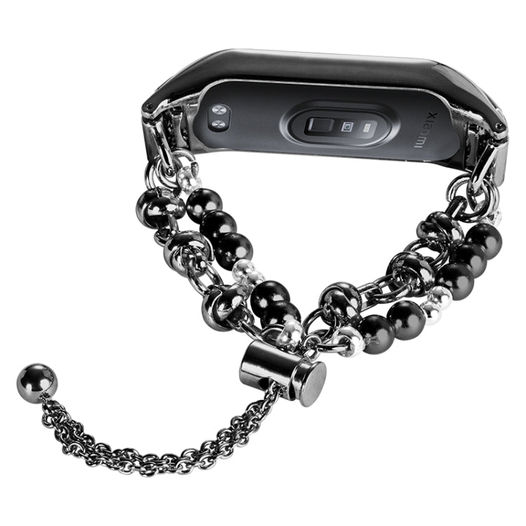 Cinturino metallo doppia perla per Xiaomi Mi Band 3/4/5/6/7