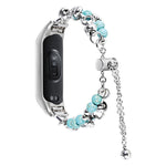 Cinturino metallo doppia perla per Xiaomi Mi Band 3/4/5/6/7