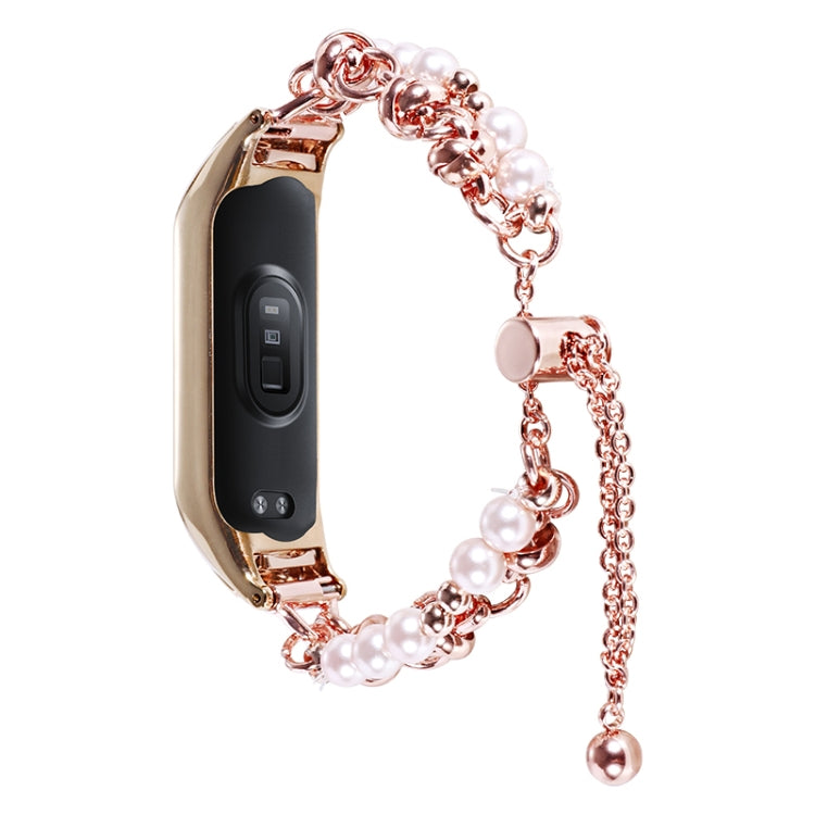 Cinturino metallo doppia perla per Xiaomi Mi Band 3/4/5/6/7