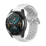 Per Huawei Watch GT 46mm / 42mm / GT2 46mm 22mm Chiusura cinturino da polso sportivo in tinta unita