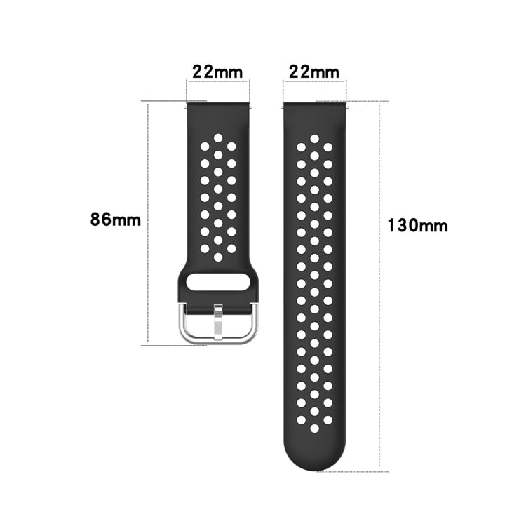 Per Huawei Watch GT 46mm / 42mm / GT2 46mm 22mm Chiusura cinturino da polso sportivo in tinta unita