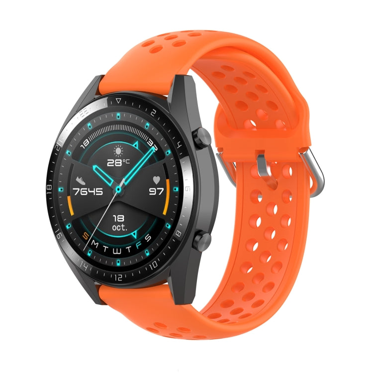 Per Huawei Watch GT 46mm / 42mm / GT2 46mm 22mm Chiusura cinturino da polso sportivo in tinta unita