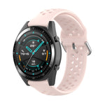 Per Huawei Watch GT 46mm / 42mm / GT2 46mm 22mm Chiusura cinturino da polso sportivo in tinta unita