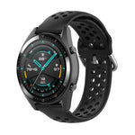 Per Huawei Watch GT 46mm / 42mm / GT2 46mm 22mm Chiusura cinturino da polso sportivo in tinta unita