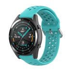 Per Huawei Watch GT 46mm / 42mm / GT2 46mm 22mm Chiusura cinturino da polso sportivo in tinta unita