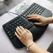 Tastiera ergonomica cablata divisa 390B a 87 tasti