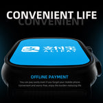 HW8 Ultra Smartwatch con schermo TFT da 2,02 pollici, supporto impermeabile IP67 Monitoraggio della frequenza cardiaca e dell'ossigeno nel sangue / Modalità sportive multiple