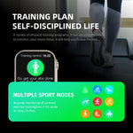 HW8 Ultra Smartwatch con schermo TFT da 2,02 pollici, supporto impermeabile IP67 Monitoraggio della frequenza cardiaca e dell'ossigeno nel sangue / Modalità sportive multiple