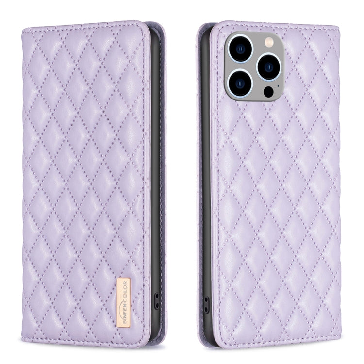 Custodia per telefono a conchiglia in pelle magnetica Diamond Lattice, For iPhone 14 Pro Max, For iPhone 14 Pro, For iPhone 14 Plus, For iPhone 14