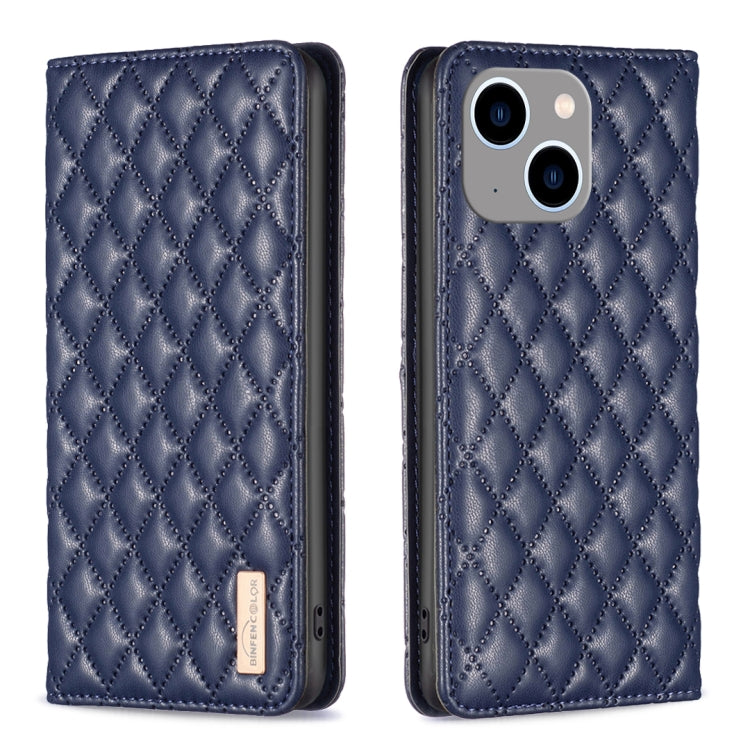 Custodia per telefono a conchiglia in pelle magnetica Diamond Lattice, For iPhone 14 Pro Max, For iPhone 14 Pro, For iPhone 14 Plus, For iPhone 14