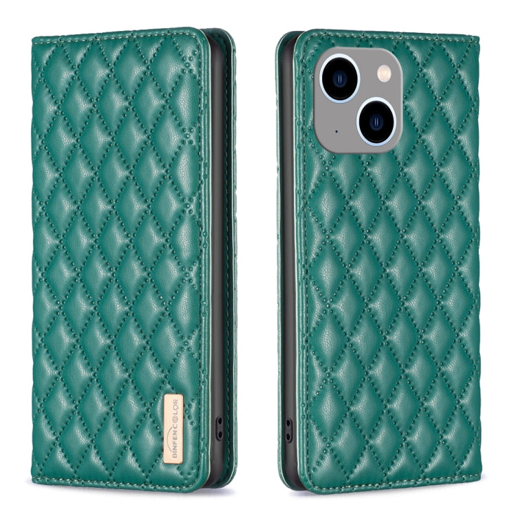 Custodia per telefono a conchiglia in pelle magnetica Diamond Lattice, For iPhone 14 Pro Max, For iPhone 14 Pro, For iPhone 14 Plus, For iPhone 14