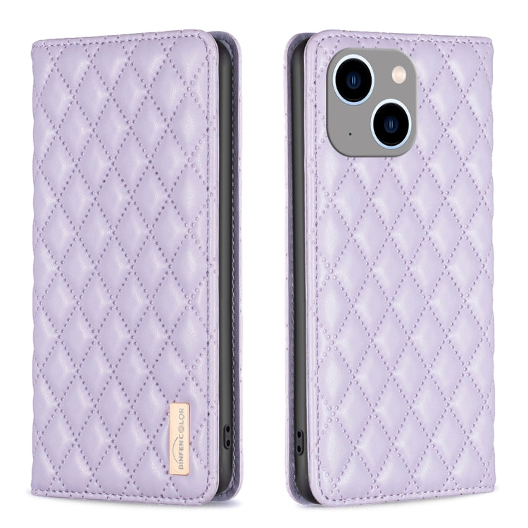 Custodia per telefono a conchiglia in pelle magnetica Diamond Lattice, For iPhone 14 Pro Max, For iPhone 14 Pro, For iPhone 14 Plus, For iPhone 14