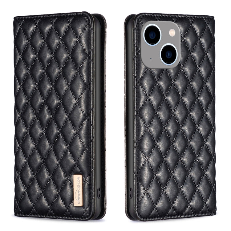 Custodia per telefono a conchiglia in pelle magnetica Diamond Lattice, For iPhone 14 Pro Max, For iPhone 14 Pro, For iPhone 14 Plus, For iPhone 14