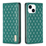 Custodia per telefono a conchiglia in pelle magnetica Diamond Lattice, For iPhone 14 Pro Max, For iPhone 14 Pro, For iPhone 14 Plus, For iPhone 14