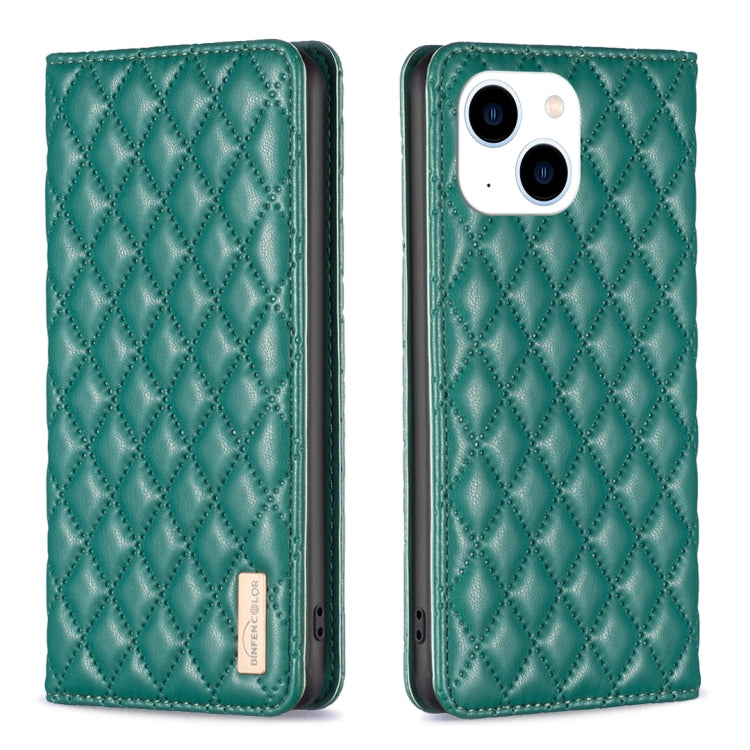 Custodia per telefono a conchiglia in pelle magnetica Diamond Lattice, For iPhone 14 Pro Max, For iPhone 14 Pro, For iPhone 14 Plus, For iPhone 14