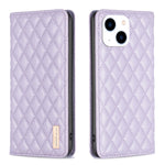 Custodia per telefono a conchiglia in pelle magnetica Diamond Lattice, For iPhone 14 Pro Max, For iPhone 14 Pro, For iPhone 14 Plus, For iPhone 14