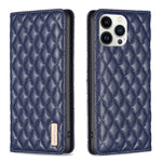 Custodia per telefono a conchiglia in pelle magnetica Diamond Lattice, For iPhone 13 Pro Max, For iPhone 13 Pro, For iPhone 13, For iPhone 12 Pro Max