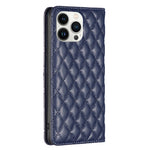 Custodia per telefono a conchiglia in pelle magnetica Diamond Lattice, For iPhone 13 Pro Max, For iPhone 13 Pro, For iPhone 13, For iPhone 12 Pro Max