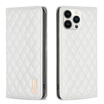 Custodia per telefono a conchiglia in pelle magnetica Diamond Lattice, For iPhone 13 Pro Max, For iPhone 13 Pro, For iPhone 13, For iPhone 12 Pro Max