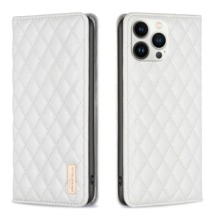Custodia per telefono a conchiglia in pelle magnetica Diamond Lattice, For iPhone 13 Pro Max, For iPhone 13 Pro, For iPhone 13, For iPhone 12 Pro Max
