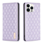 Custodia per telefono a conchiglia in pelle magnetica Diamond Lattice, For iPhone 13 Pro Max, For iPhone 13 Pro, For iPhone 13, For iPhone 12 Pro Max