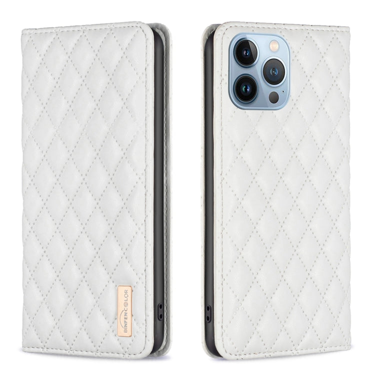 Custodia per telefono a conchiglia in pelle magnetica Diamond Lattice, For iPhone 13 Pro Max, For iPhone 13 Pro, For iPhone 13, For iPhone 12 Pro Max