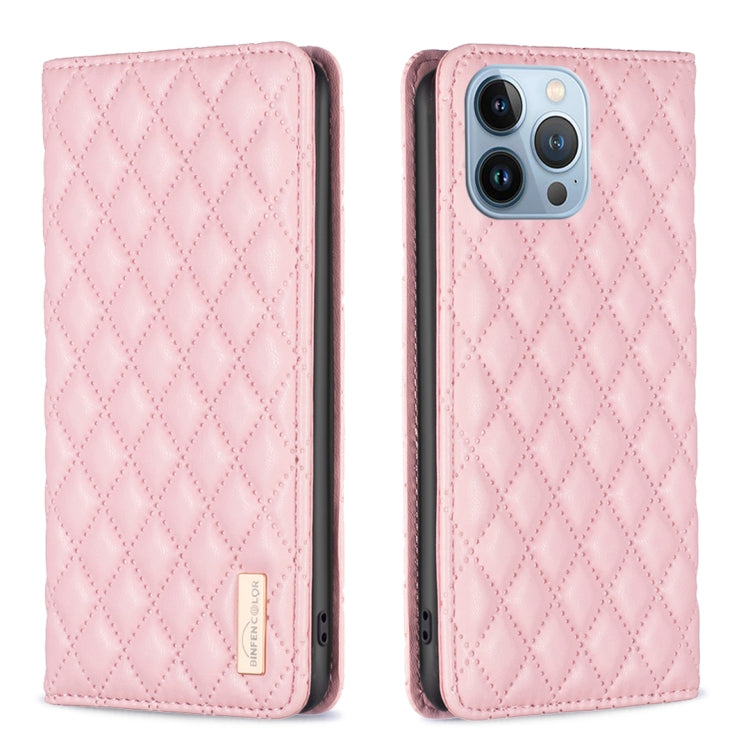 Custodia per telefono a conchiglia in pelle magnetica Diamond Lattice, For iPhone 13 Pro Max, For iPhone 13 Pro, For iPhone 13, For iPhone 12 Pro Max