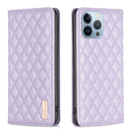Custodia per telefono a conchiglia in pelle magnetica Diamond Lattice, For iPhone 13 Pro Max, For iPhone 13 Pro, For iPhone 13, For iPhone 12 Pro Max