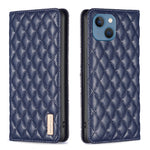 Custodia per telefono a conchiglia in pelle magnetica Diamond Lattice, For iPhone 13 Pro Max, For iPhone 13 Pro, For iPhone 13, For iPhone 12 Pro Max
