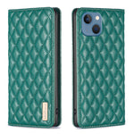 Custodia per telefono a conchiglia in pelle magnetica Diamond Lattice, For iPhone 13 Pro Max, For iPhone 13 Pro, For iPhone 13, For iPhone 12 Pro Max