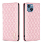 Custodia per telefono a conchiglia in pelle magnetica Diamond Lattice, For iPhone 13 Pro Max, For iPhone 13 Pro, For iPhone 13, For iPhone 12 Pro Max