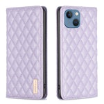 Custodia per telefono a conchiglia in pelle magnetica Diamond Lattice, For iPhone 13 Pro Max, For iPhone 13 Pro, For iPhone 13, For iPhone 12 Pro Max