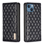 Custodia per telefono a conchiglia in pelle magnetica Diamond Lattice, For iPhone 13 Pro Max, For iPhone 13 Pro, For iPhone 13, For iPhone 12 Pro Max