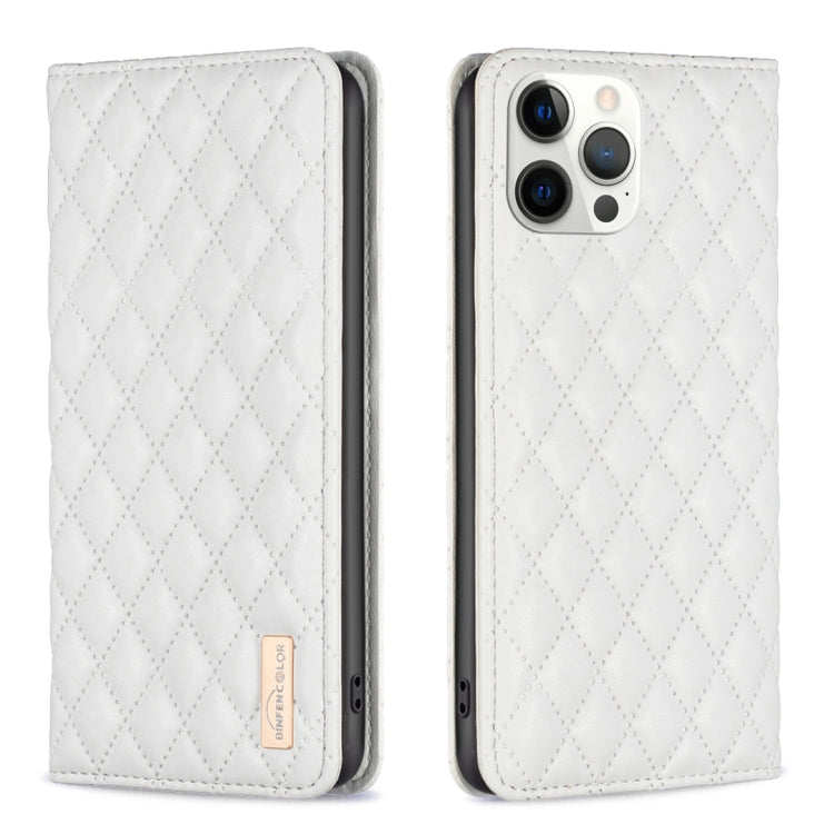 Custodia per telefono a conchiglia in pelle magnetica Diamond Lattice, For iPhone 13 Pro Max, For iPhone 13 Pro, For iPhone 13, For iPhone 12 Pro Max