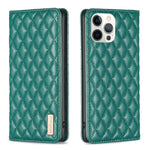 Custodia per telefono a conchiglia in pelle magnetica Diamond Lattice, For iPhone 13 Pro Max, For iPhone 13 Pro, For iPhone 13, For iPhone 12 Pro Max