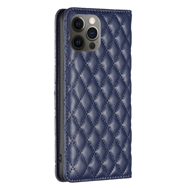 Custodia per telefono a conchiglia in pelle magnetica Diamond Lattice, For iPhone 12 / 12 Pro, For iPhone 11 Pro Max, For iPhone 11 Pro, For iPhone 11