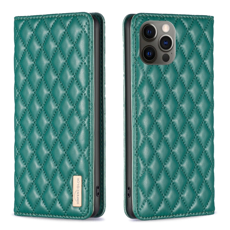 Custodia per telefono a conchiglia in pelle magnetica Diamond Lattice, For iPhone 12 / 12 Pro, For iPhone 11 Pro Max, For iPhone 11 Pro, For iPhone 11