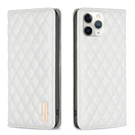 Custodia per telefono a conchiglia in pelle magnetica Diamond Lattice, For iPhone 12 / 12 Pro, For iPhone 11 Pro Max, For iPhone 11 Pro, For iPhone 11