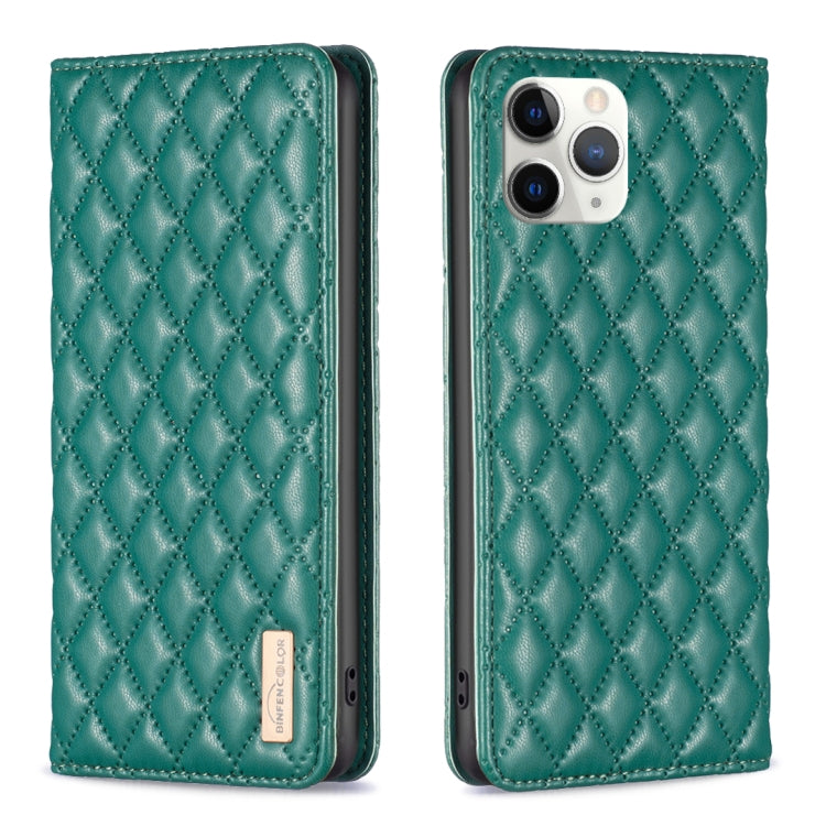 Custodia per telefono a conchiglia in pelle magnetica Diamond Lattice, For iPhone 12 / 12 Pro, For iPhone 11 Pro Max, For iPhone 11 Pro, For iPhone 11