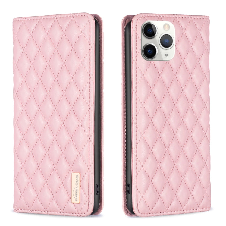 Custodia per telefono a conchiglia in pelle magnetica Diamond Lattice, For iPhone 12 / 12 Pro, For iPhone 11 Pro Max, For iPhone 11 Pro, For iPhone 11