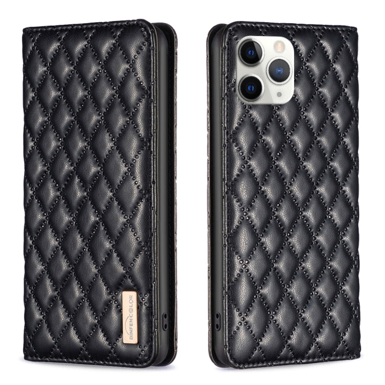 Custodia per telefono a conchiglia in pelle magnetica Diamond Lattice, For iPhone 12 / 12 Pro, For iPhone 11 Pro Max, For iPhone 11 Pro, For iPhone 11