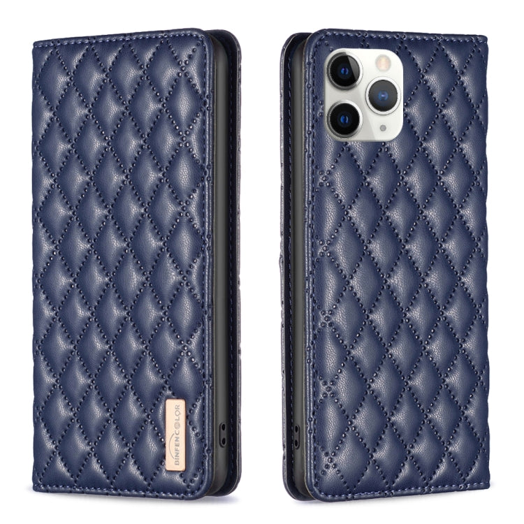 Custodia per telefono a conchiglia in pelle magnetica Diamond Lattice, For iPhone 12 / 12 Pro, For iPhone 11 Pro Max, For iPhone 11 Pro, For iPhone 11