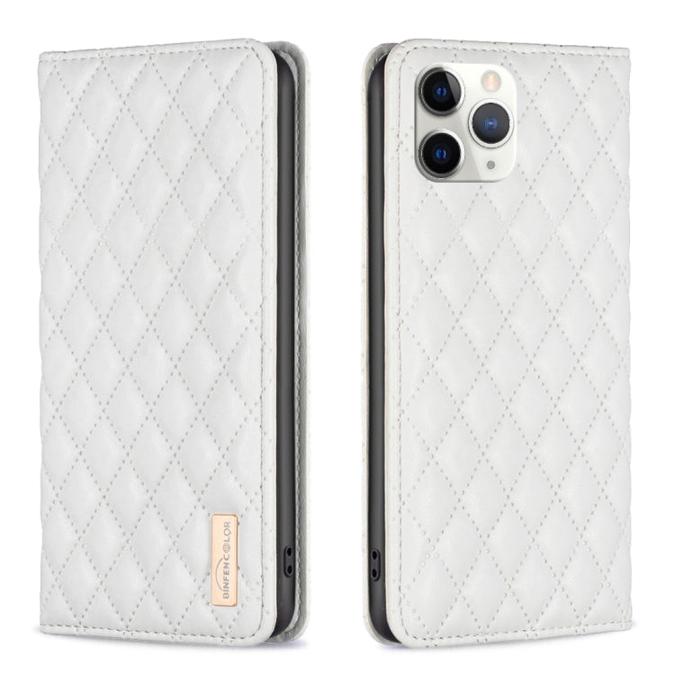Custodia per telefono a conchiglia in pelle magnetica Diamond Lattice, For iPhone 12 / 12 Pro, For iPhone 11 Pro Max, For iPhone 11 Pro, For iPhone 11