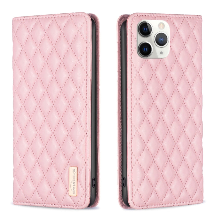 Custodia per telefono a conchiglia in pelle magnetica Diamond Lattice, For iPhone 12 / 12 Pro, For iPhone 11 Pro Max, For iPhone 11 Pro, For iPhone 11