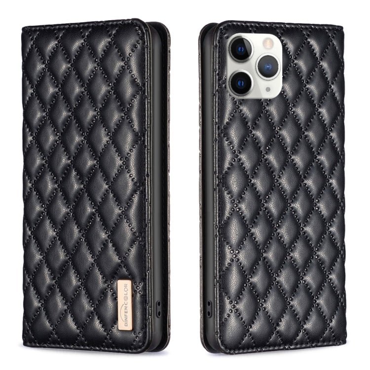 Custodia per telefono a conchiglia in pelle magnetica Diamond Lattice, For iPhone 12 / 12 Pro, For iPhone 11 Pro Max, For iPhone 11 Pro, For iPhone 11